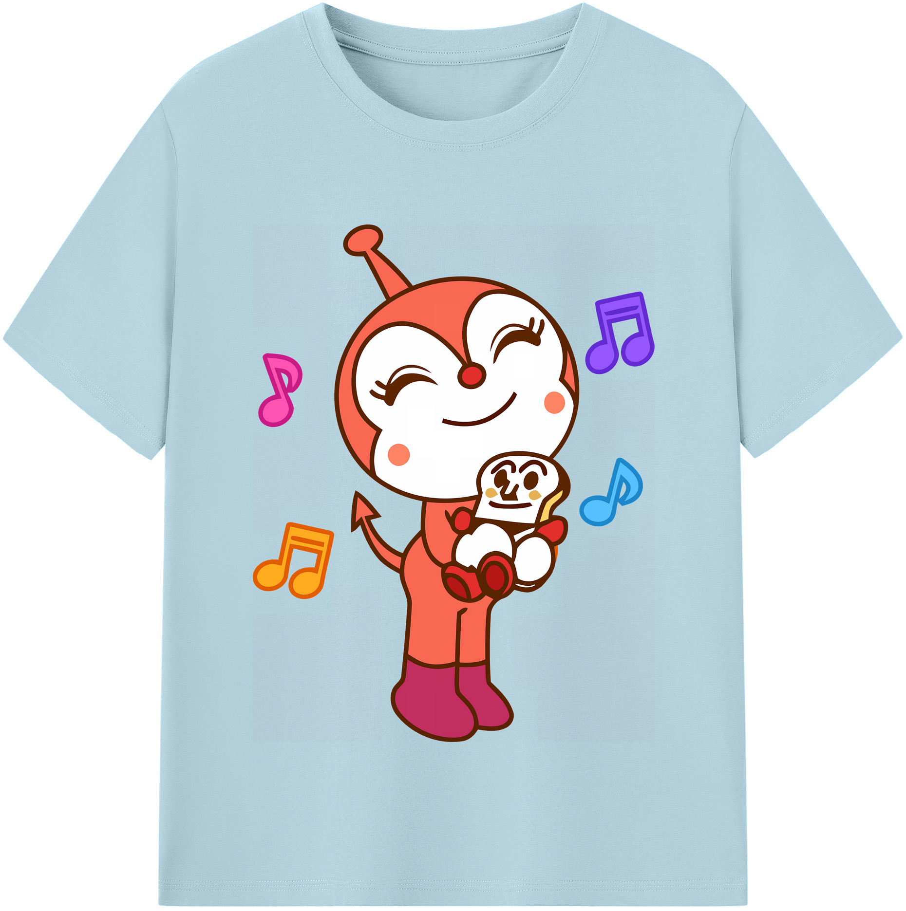 （画像用） アンパンマン Anpanman 綿100％半袖Tシャツ（フロントプリント）